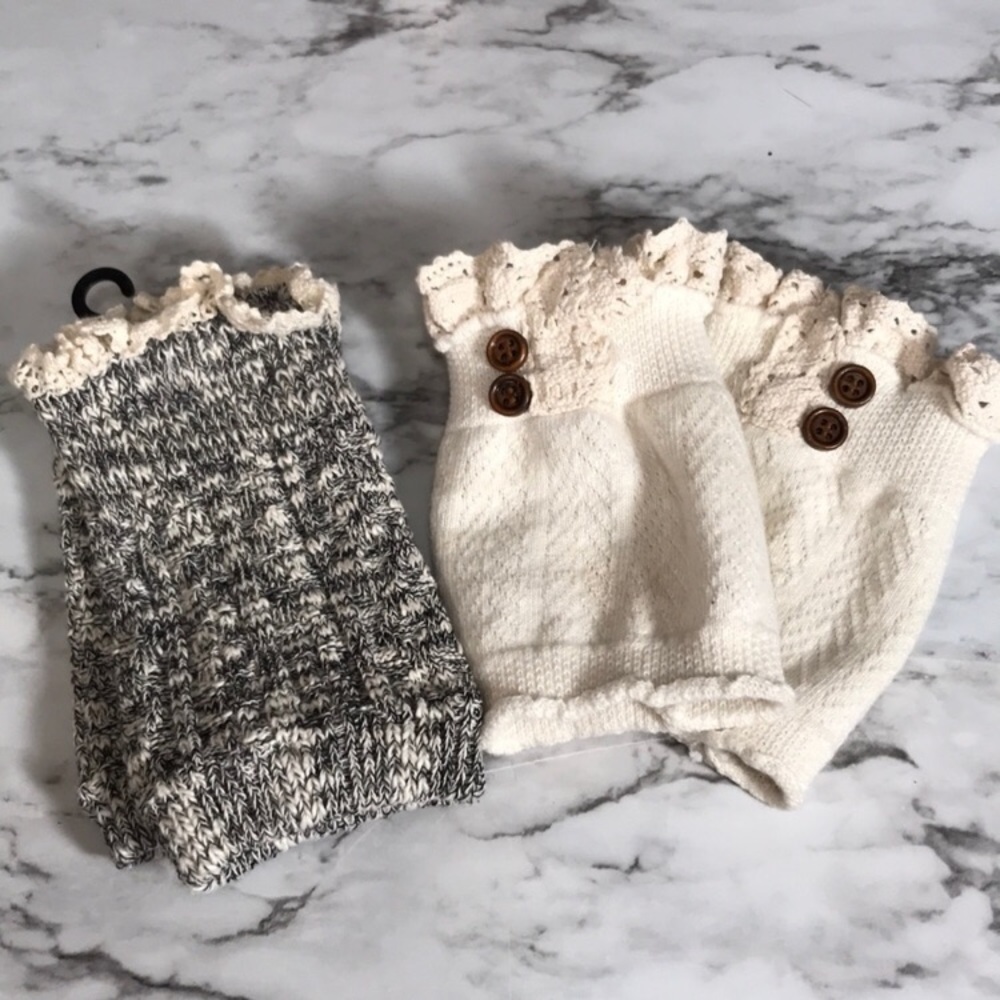 Bundle of two boot cuff socks